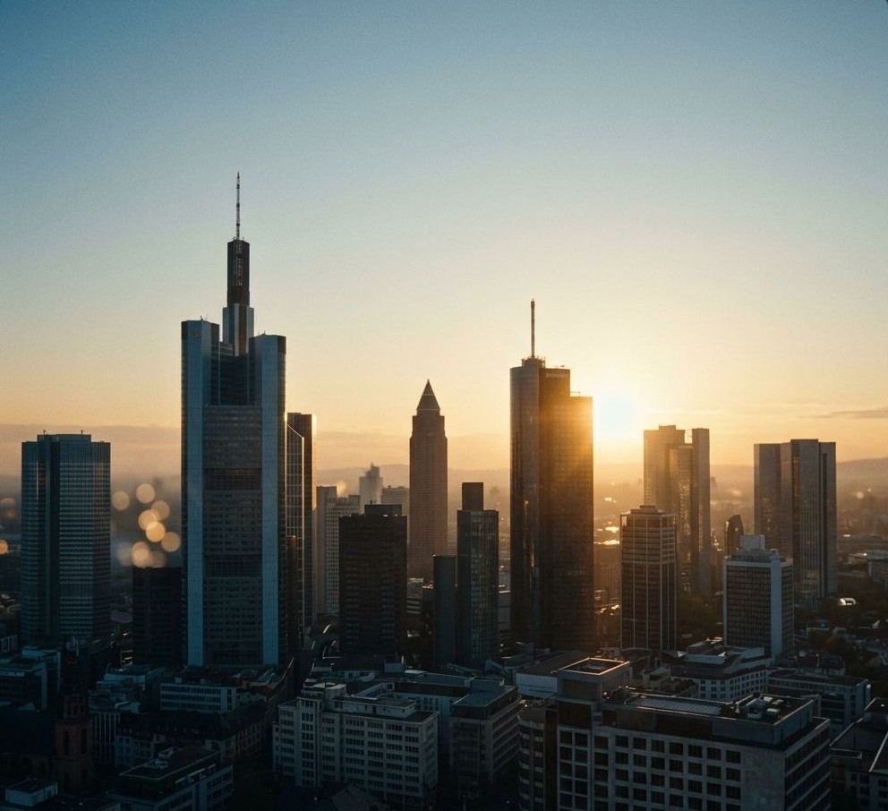 Moderne Skyline im Rhein-Main-Gebiet